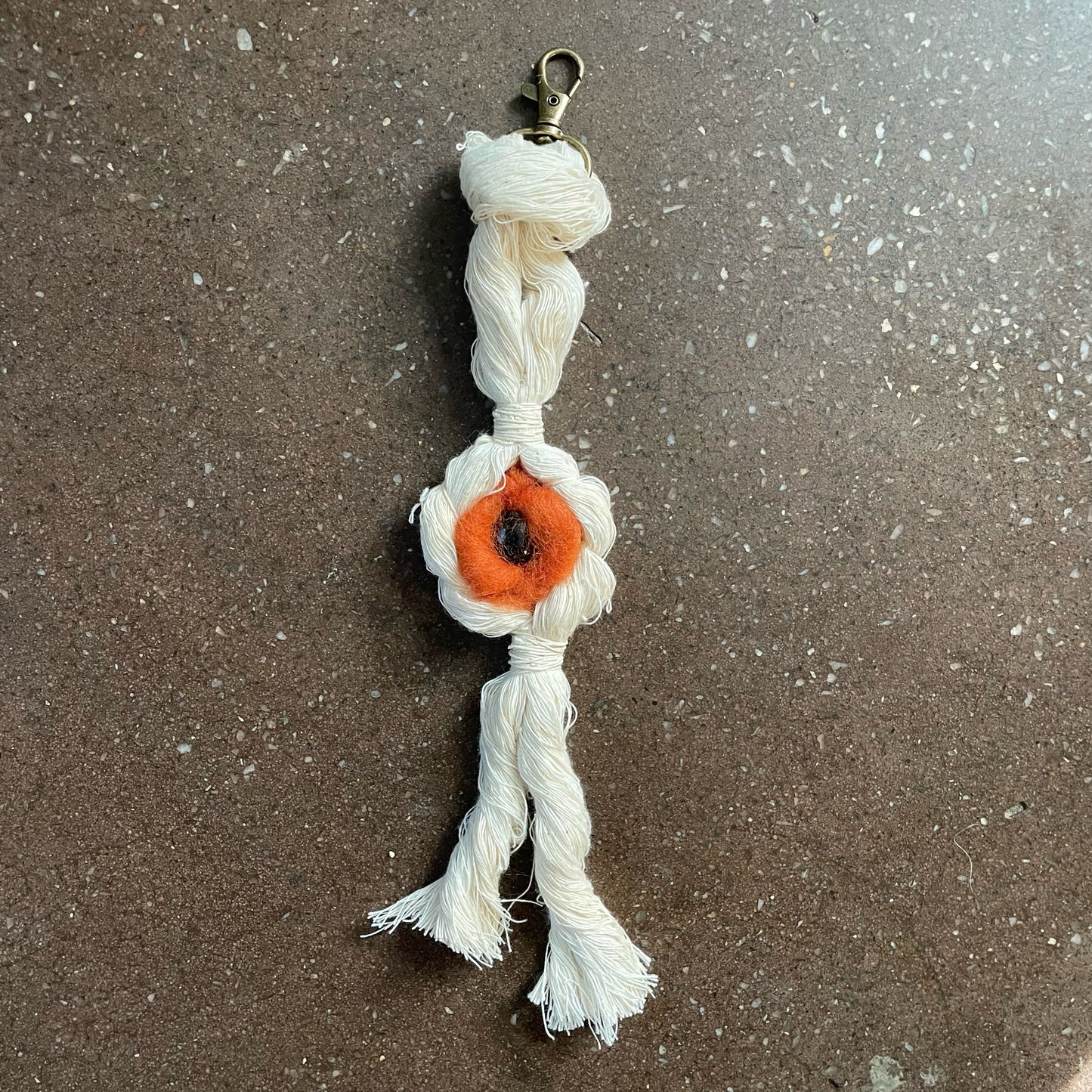 Ogle (orange) "Watcher" Evil Eye Macramé Clip-on Accessory