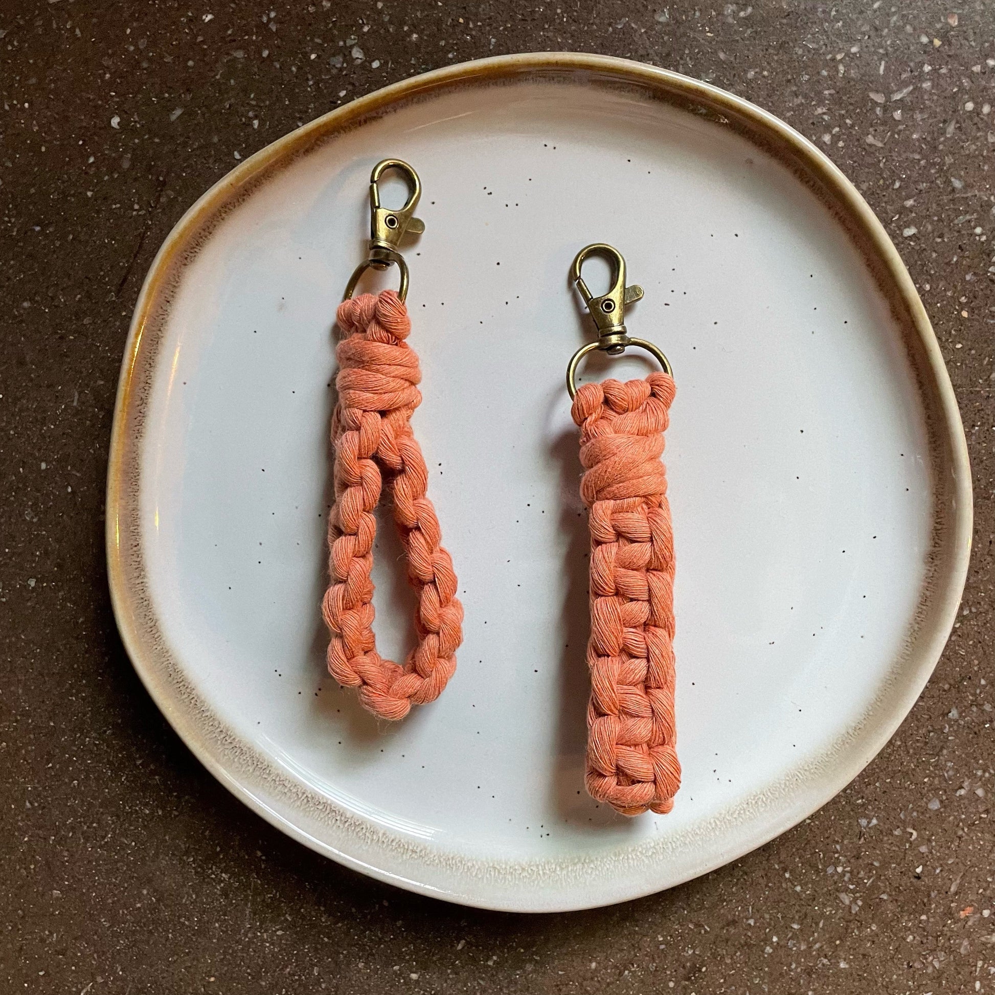 Macrame Finger Loops In Terracotta