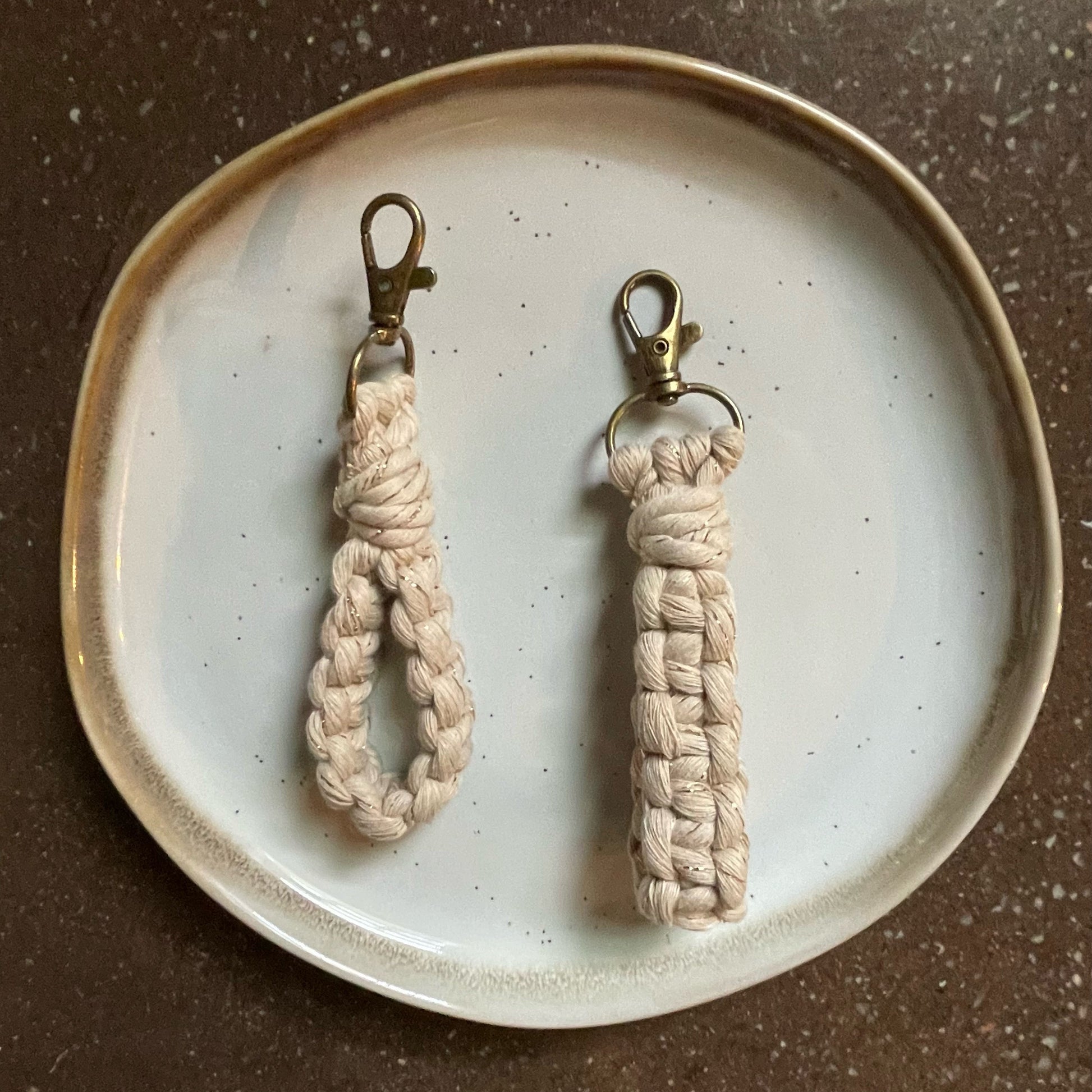 Macrame Finger Loops In Golden Natural